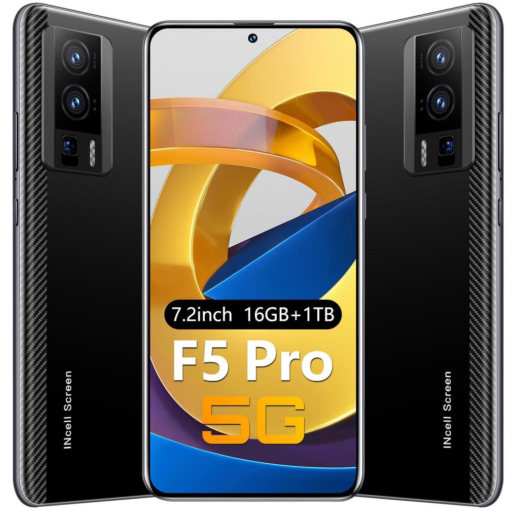 Мобильный телефон F5 Pro: 16 ГБ ОЗУ, 1 ТБ Памяти, 4G, Дисплей с отверстием по центру, Поддерживает дропшиппинг