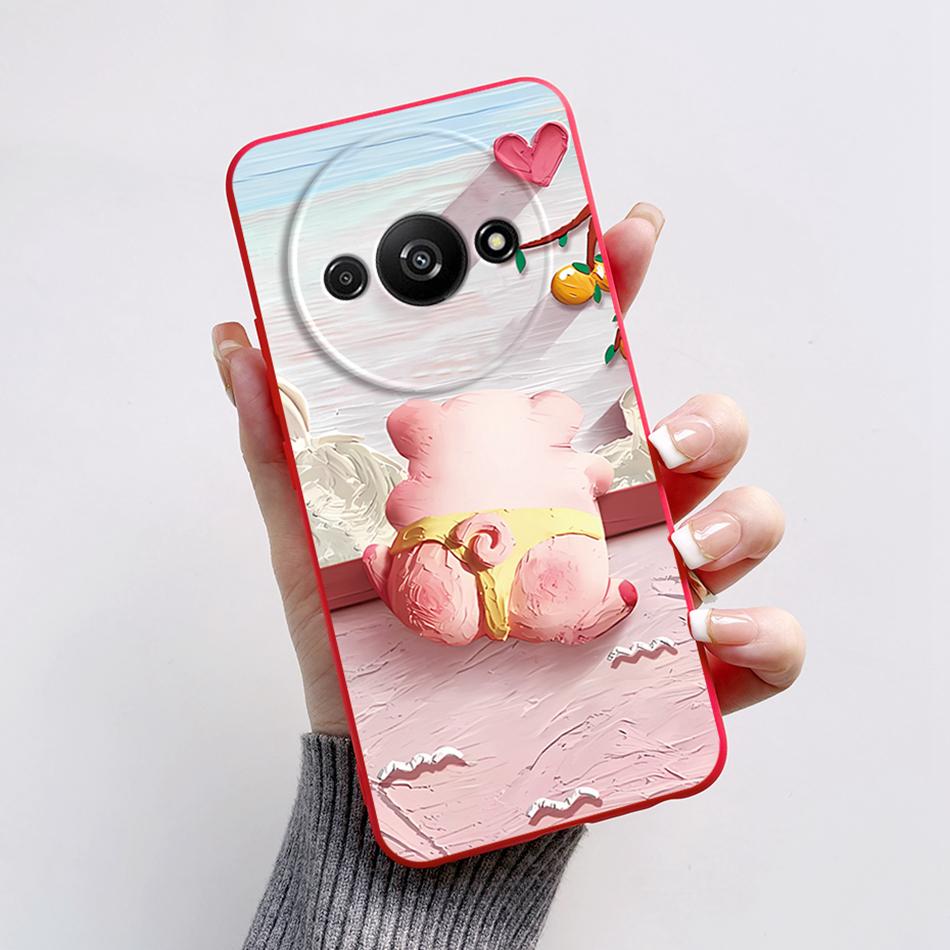 Чехол для телефона Xiaomi Redmi A3 Чехол-футляр Redmi A3 глобальная версия Чехол Мягкий силикон Redmi A3 A 3 RedmiA3 Funda Чехол-кармашек