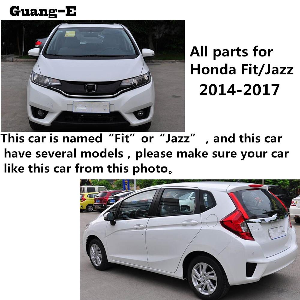 Голова автомобиля передняя противотуманная фара рамка палка ABS хромированная отделка панели рамка вытяжки для бровей 2 шт. для Honda Fit Jazz 2014 2015 2016