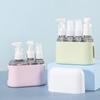 2/3/4 In 1 Travel Refillable Bottles Set Reusable 50ml Pump Lotion Bottles Save Space Leak Proof Liquid Dispenser Bottle Shampoo