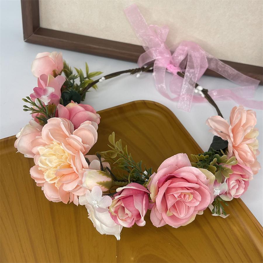 New Fashion Women's Flower Crown Girl Flower Headband Headdress Bohemian Festival Wedding Hair Garland Photo Props Headdress
