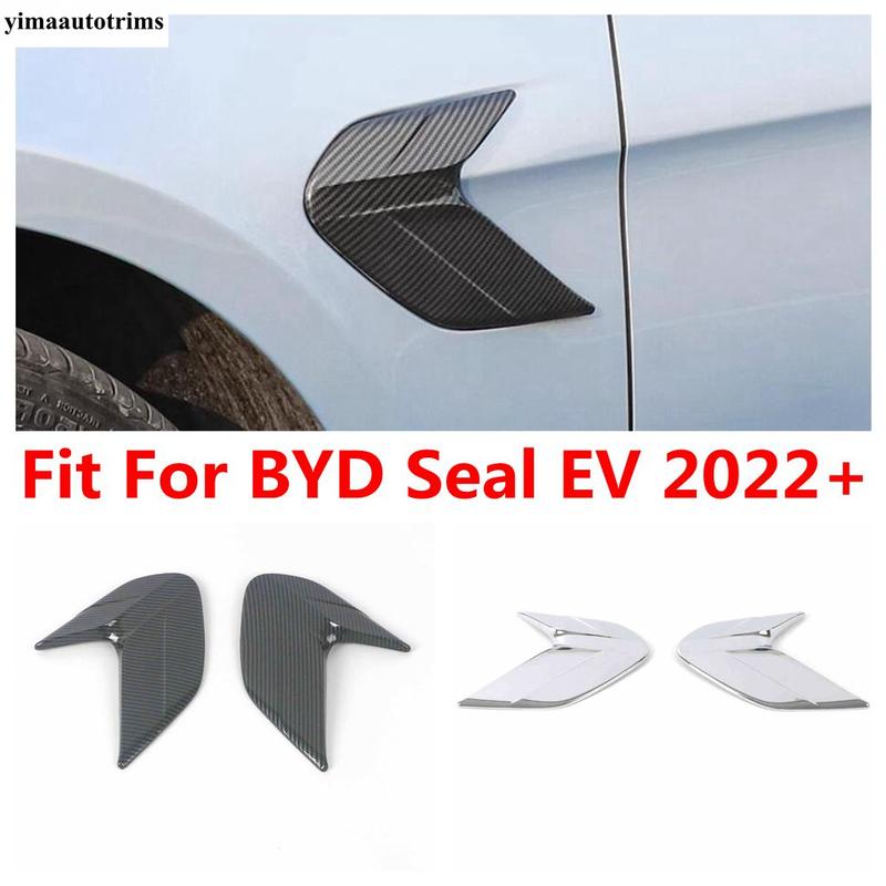 Car Side Body Air Intake Flow Vent Wing Fender Leaf Board Panel Decoration Cover Trim For BYD Seal EV 2024 Accessories