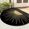 Fun Glow In The Dark Moon Pattern Half Circle Floor Mat For Kitchen Hallway Bathroom Entryway Home Decoration