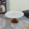 Набор ужинных тарелок Ruhan Retro из ротанга с цветами на высоких ножках