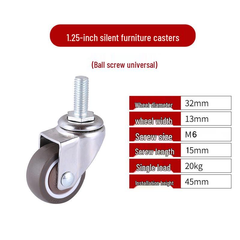 Shangjinsheng Silent TPR Furniture Caster Wheels