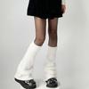 Женские зимние гольфы Harajuku, расклешенные, свободные, однотонные, меховые, до колена