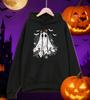 Happy Halloween Flowers Ghost Pattern Men Hoodies Hip Hop Pocket Hoody Street Autumn Sportswears Fleece All-Match Man Clothes