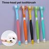 3-Sided Pet Toothbrush Removing Bad Breath Tartar Dog Toothbrush Cat Dental Care Mouth Cleaning Brush for Dogs And Cats