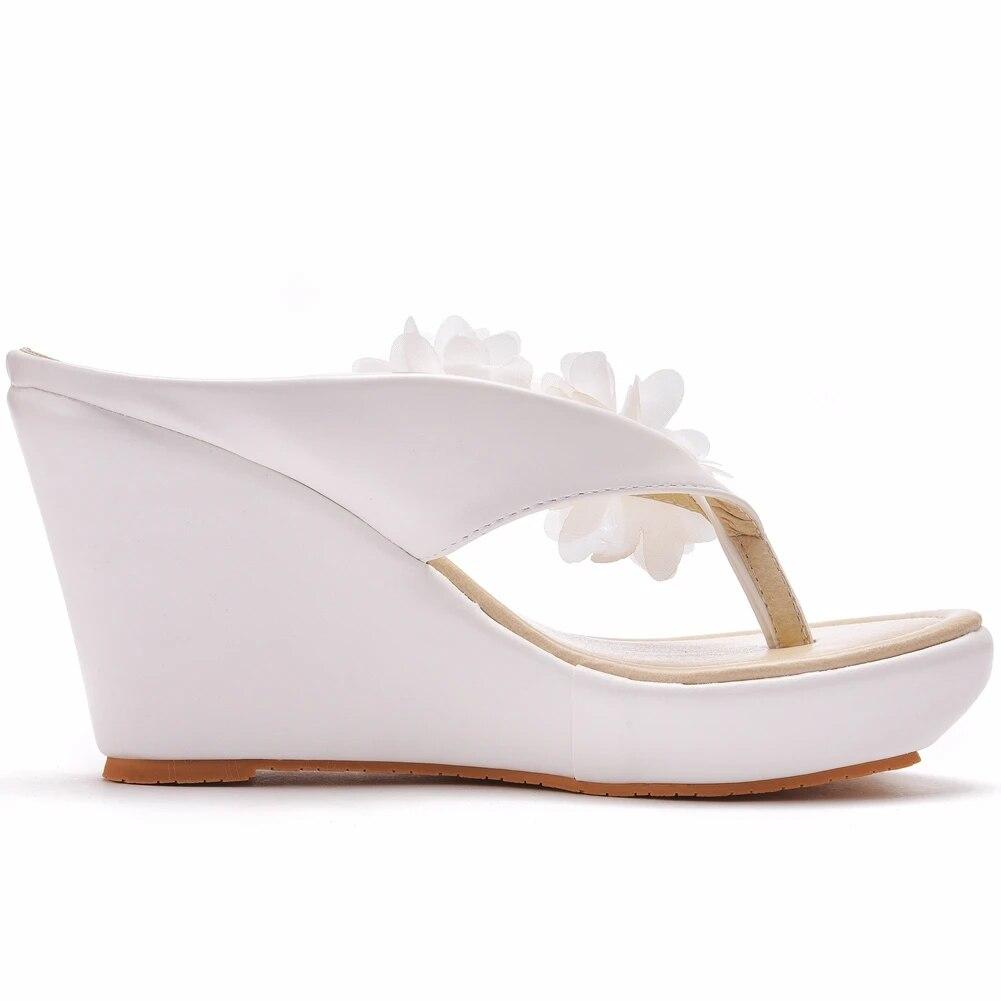 Летние женские шлепанцы, сандалии на платформе, шлепанцы, тапочки, женская обувь на танкетке, большие размеры