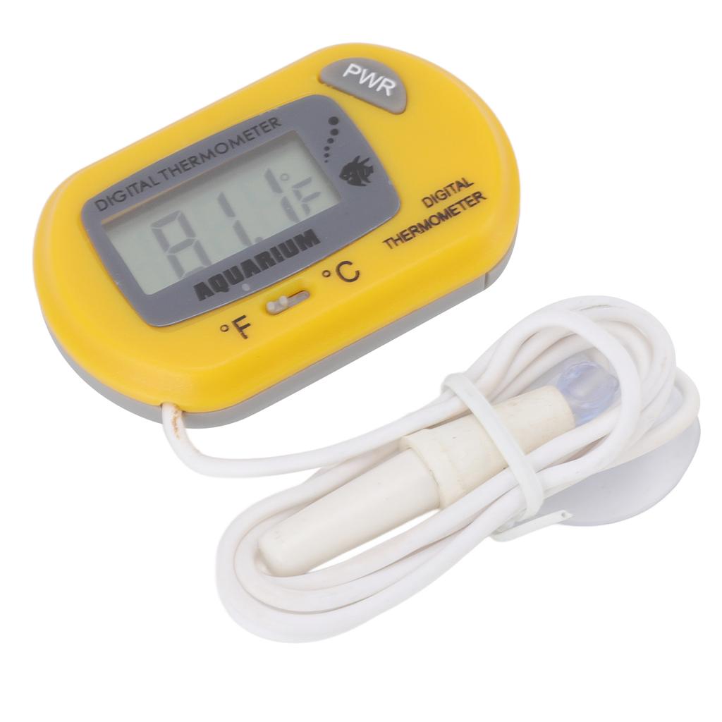 Aquarium Thermometer LCD Digital Fish Water Terrarium Temperature with Suction Cup
