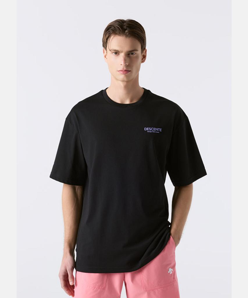 DESCENTE Movement Back Graphic Short Sleeve T-Shirt Black Sr211Ets55