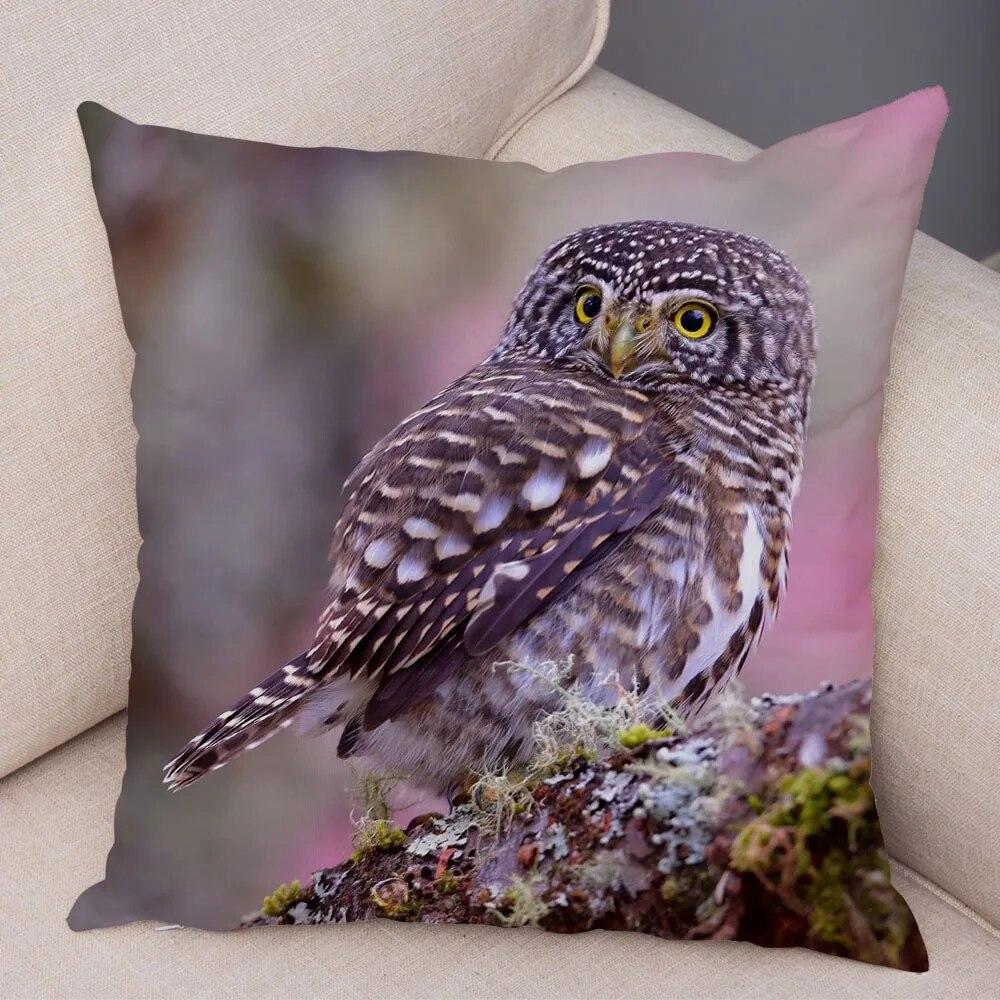Наволочка с милыми животными, дикая сова, декоративная наволочка для дивана, домашняя детская комната