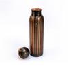 Pure Copper Water Bottle - 1L Hand Made | Antique Rope Design With Leak-Proof Lid | Ayurvedic Copper For Health Benefits |