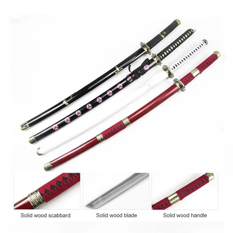 104cm Demon Slayer Katana Sword Bamboo Anime Blade Sunwheel Knife Tanjirou Katana Weapon Model 1:1 Ninja Cosplay Prop Kids Toys