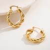 1 пара серег-колец, толстые витые гипоаллергенные элегантные серьги-кольца, набор