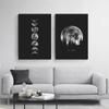 Black White Style Moon Phases Canvas Paintings Modern Planet Wall Art Posters Nordic Pictures Living Room Decoration Home Decor