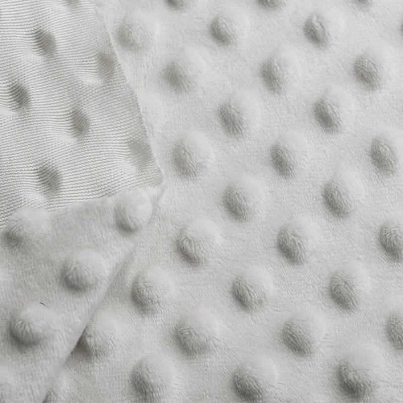 1 Yard Super Soft Minky Dot Fabric Sewing Baby Blanket Toys Material Antipilling Eco-Friendly Polyester Handwork Plush Fabric