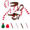 Cap 1:12 Doll Clothes Soft Mini Xmas Dolls Hat Cute Christmas Doll Scarf Christmas