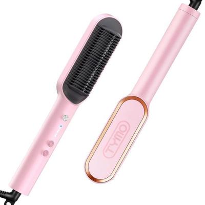 Расческа-выпрямитель для волос TYMO Ring Comb для женщин, 5 скоростей, 20 секунд быстрого нагрева и двойное напряжение, черный, розовый, розовый