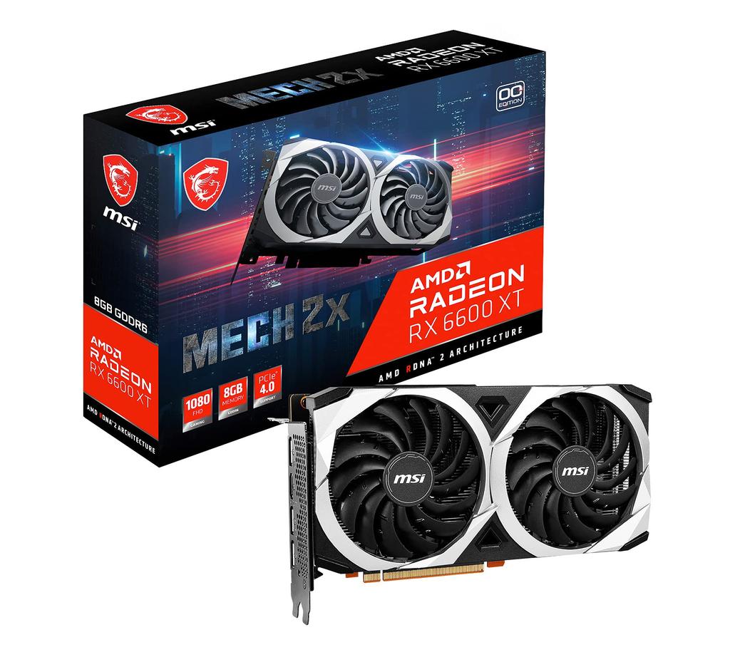 MSI Radeon RX 6600 XT MECH 2X 8G OC Graphics Board VD7841 Black