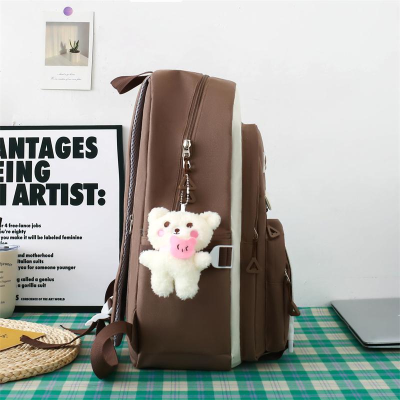 Комплект из пяти рюкзаков для детей, большой вместимости, рюкзак для старшеклассников, чтобы уменьшить нагрузку на рюкзак с защитой от хребта