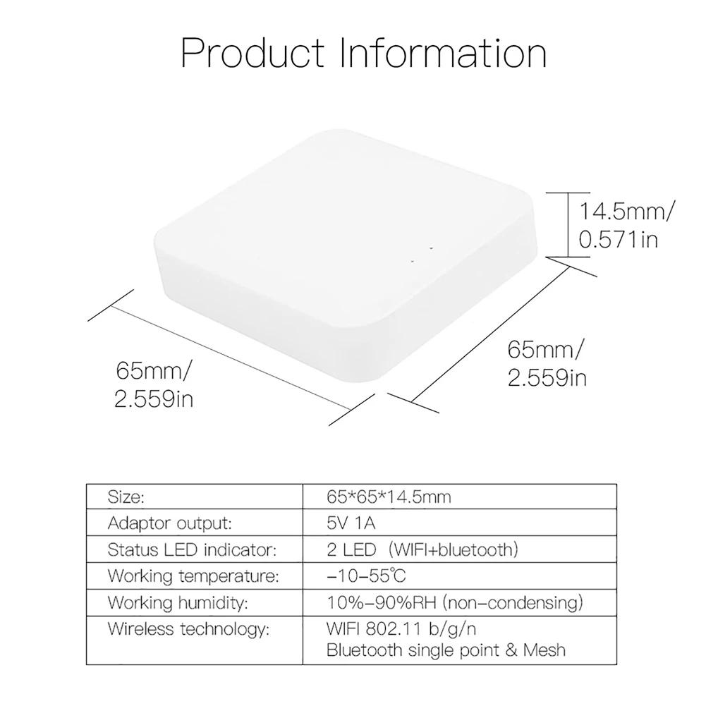 Tuya Bluetooth Шлюз Хаб Умная Сеть SIG Mesh Мост WiFi Приложение Smart Life Удаленное Управление Bluetooth Устройством Работает с Alexa Google Home