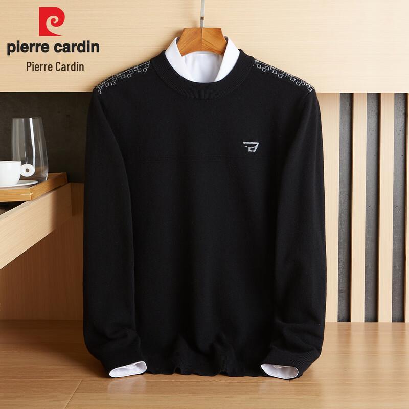 Pierre Cardin Men's Autumn/Winter Crew Neck Jacquard Wool Pullover Sweater