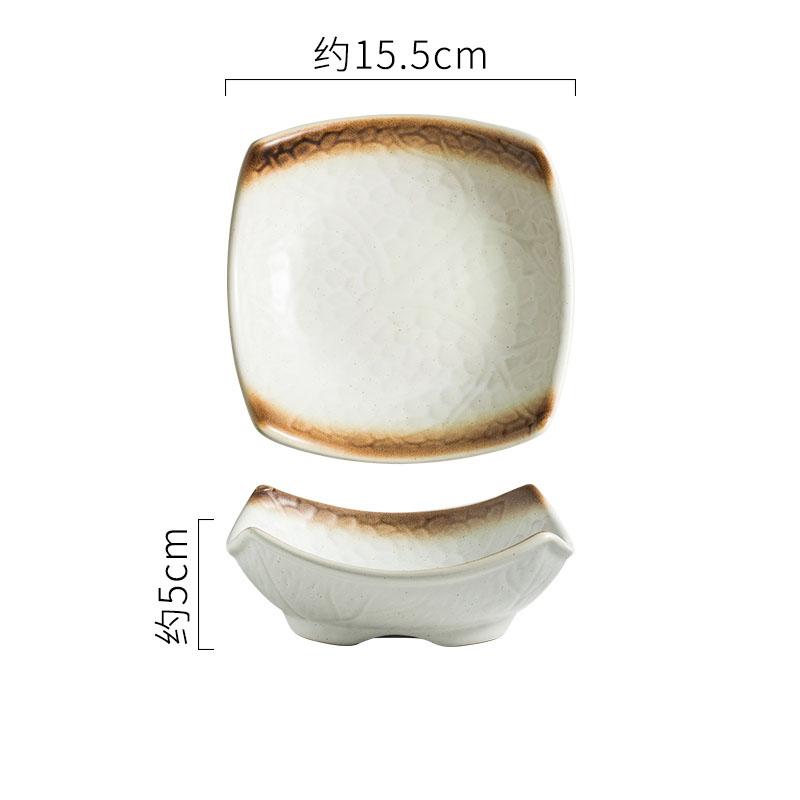 Ретро керамическая тарелка для приправ Тарелка в виде листа лотоса Тарелка для закусок для суши Блюда для закусок Посуда для соевого соуса Посуда для молекулярной кухни