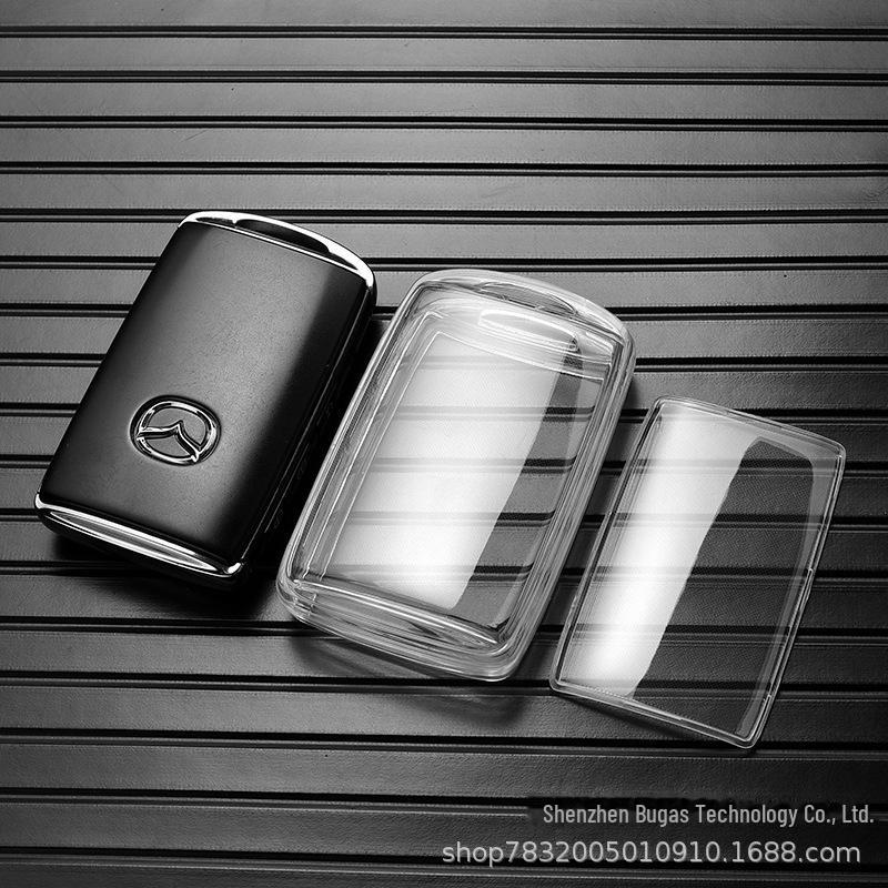 Прозрачный чехол для ключа, подходящий для Mazda 3 Angkesaila, CX4, CX5, Atez, CX30, следующего поколения CX8, с надежной застежкой-пряжкой.