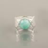 Натуральный Амазонит Драгоценный Камень Ручной Работы Ювелирное Изделие из Стерлингового Серебра 925 Пробы Красивое Кольцо RR-1-23