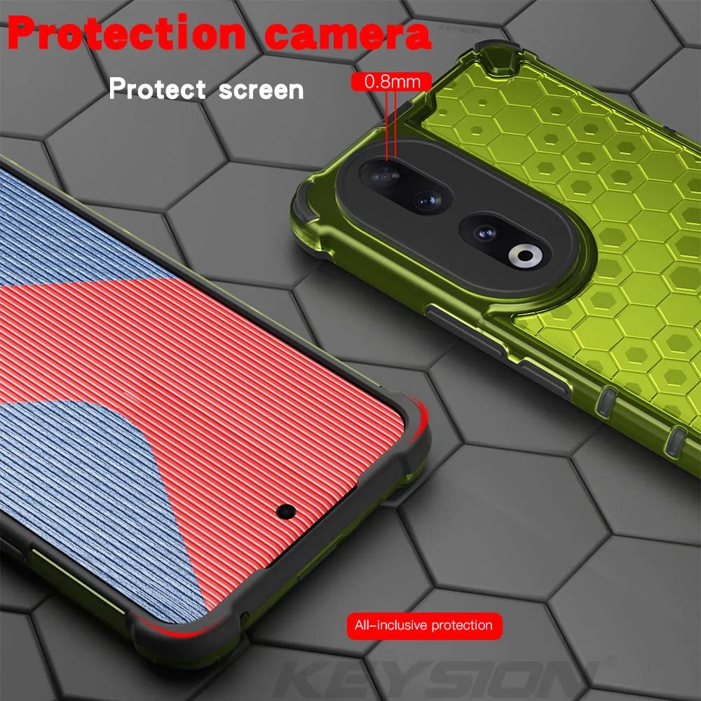 KEYSION Противоударный бронированный чехол для Honor 90 5G 90 Lite, силиконовый + ПК, прозрачный сотовый чехол для телефона для Huawei Honor 70 Lite 5G