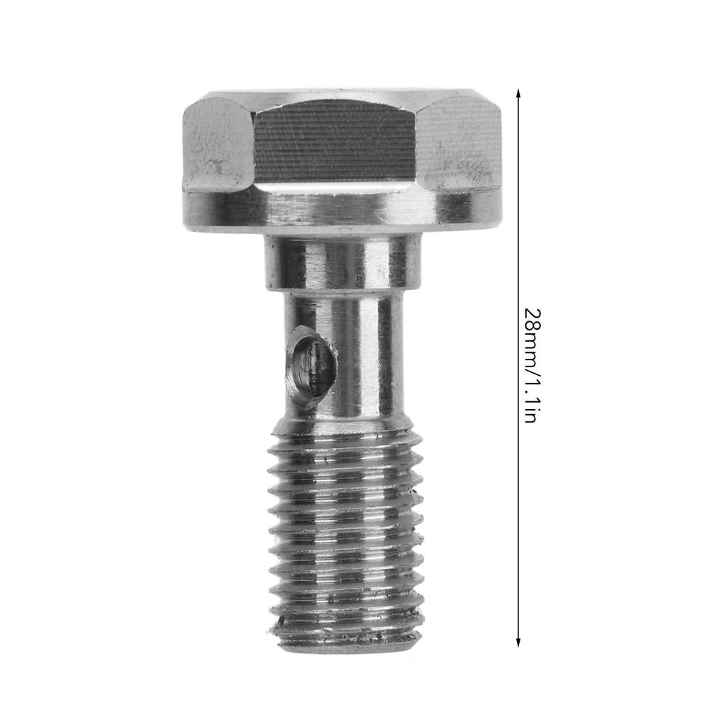 M8 X 1.0mm Banjo Bolt Seal Heat Resistant Heavy Duty Banjo Bolt Fitting with 2 Washers for Tubing Systems