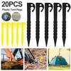 20 Pcs Outdoor Camping Tent Nails Sand Ground Triangular Stake Ground Awning Camping Tools Plastic Tent Pegs Nail Accessories