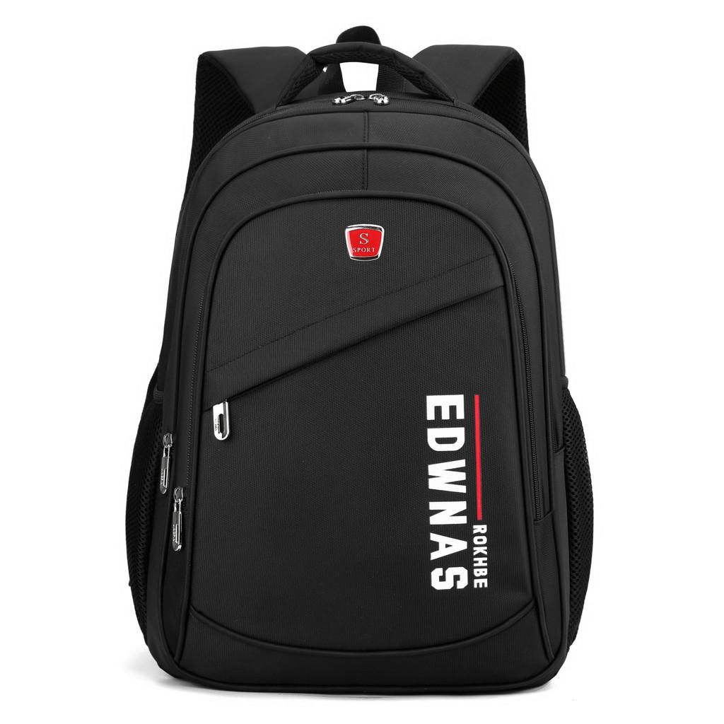 Printed Simple Letter Backpack With Large Capacity For Men Business Computer Bag