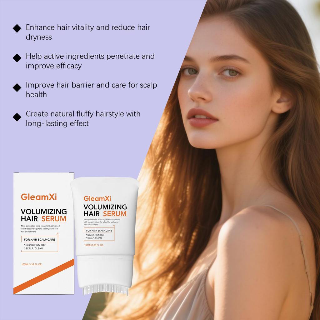 GleamXi fluffy hair care essence smooths frizz, moisturizes, moisturizes, supple, light, refreshing and non-stick daily care 100ml