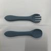 Silicone Baby Tableware Set: Bowl, Fork, Spoon, Plate with Suction Cup