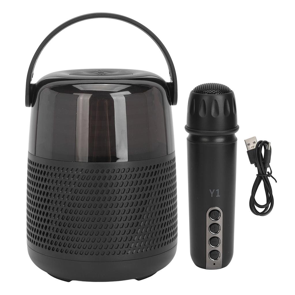 Мини-караоке-машина Type C, черный светодиод, цветной свет, HIFI 3D Surround, устраняет оригинальный вокал