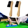 Щетка для бильярдного стола, портативный практичный инструмент для чистки, деревянная ручка для клуба