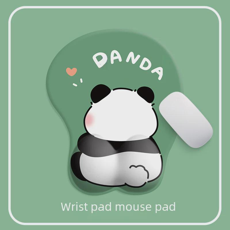 Подставка для запястья мыши Panda Mouse Pad - мягкий силиконовый коврик для офиса или ноутбука