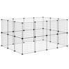 28 Piece Pet Cage with Door Black 35 x 35 cm Steel
