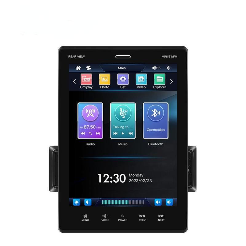 1 Din 9,5-дюймовый вертикальный сенсорный экран Автомобильный MP5-плеер Carplay Android Auto Mirror Link DVR заднего вида SWC Bluetooth FM TF/USB