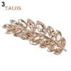 Women Fashion Flower Leaf Crystal Crystal Stone Hair Barrette Clip Hairpin Jewelry Hairs Trinket