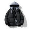 Unisex Winter Cotton-Padded Hooded Jacket - Loose, Versatile, Thick, and Warm for Couples