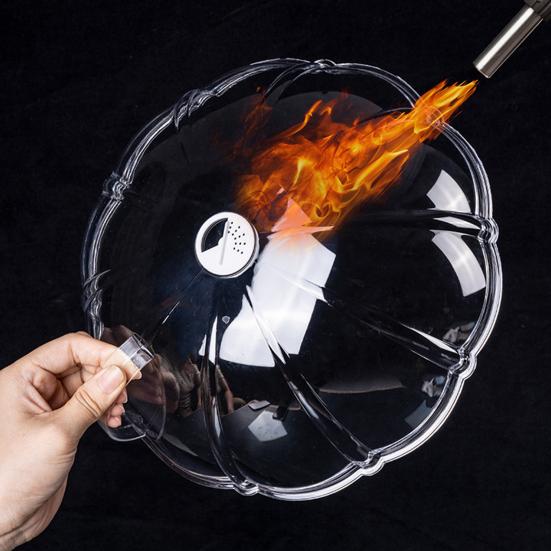 Брызгозащищенная крышка духовки Прозрачная термостойкая крышка для пищевых продуктов с ручкой Не содержит BPA