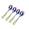 Stainless Steel Rainbow Color Teaspoon Multicolor Style Dinnerware Set Ice Cream Coffee Spoon Soup Spoon Tableware Set