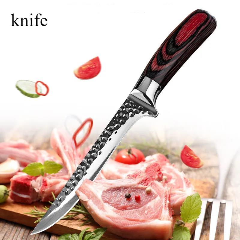 Нож для очистки овощей из нержавеющей стали, нож для резки мяса и рыбы, острый нож для разделки мяса, кухонный нож для обвалки овощей, инструмент для чистки овощей