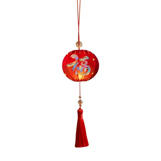 Китайский Новый год Подвесные фонарики Маленький светящийся красный фонарик с кисточкой для Нового года, Праздника весны, Свадебной вечеринки Декор