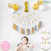 Hanamei Birthday Decoration Decoration Birthday Decoration Set First Birthday 1 Year Old Boys Girls Pa015 Year No.2 (1 Old, Blue)