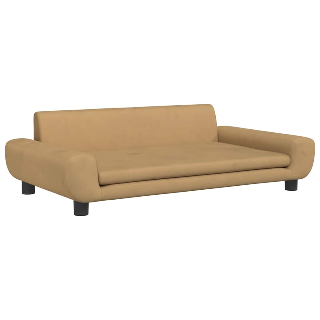 Kids Sofa Brown 100x54x33 cm Velvet