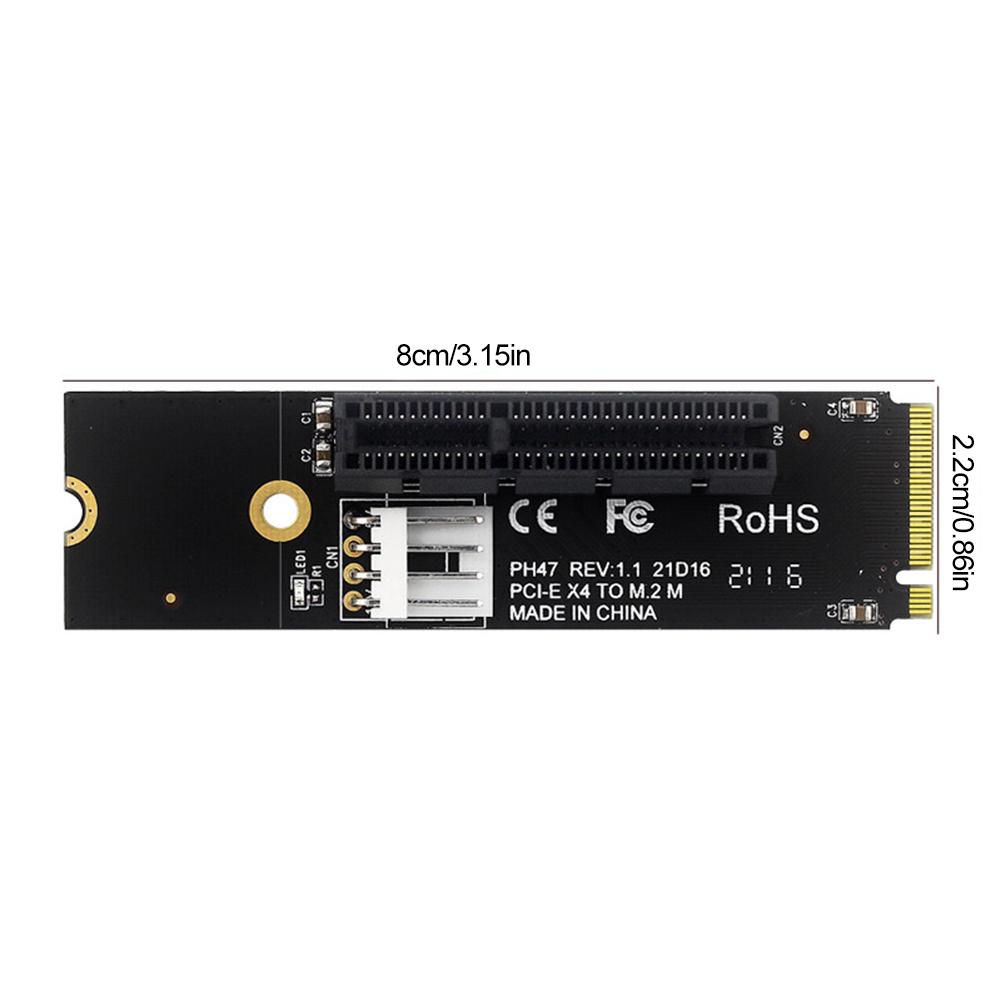 Конвертер-ридер для жесткого диска NGFF M.2 - PCI-E 4X, совместимый с адаптером-конвертером интерфейса PCI-e X1 X4 X8 X16